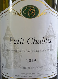 2019 Domaine Besson Petit Chablis