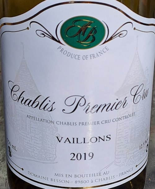 2019 Besson Chablis 1er Cru Vaillons